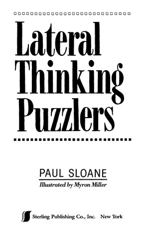 Paul Sloane: Lateral thinking puzzlers (1992, Sterling Pub. Co., U. S.)