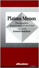 Plato: Platons Menon (German language, 1988, Athenäum)