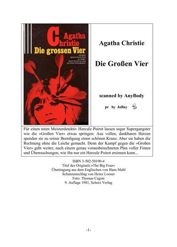 Agatha Christie: Die grossen Vier (German language, 1979, Scherz)