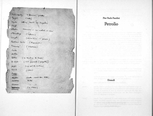 Pier Paolo Pasolini: Petrolio (Italian language, 2005, Oscar Mondadori)