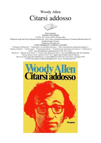 Woody Allen: Citarsi addosso (Italian language, 1990, Bompiani)