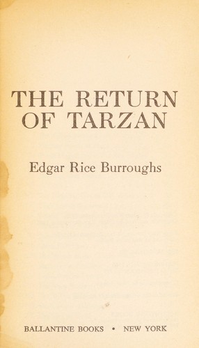 Edgar Rice Burroughs: The Return of Tarzan (Paperback, 1975, Ballantine Books)