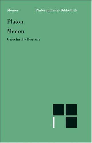 Plato: Menon (German language, 1993, F. Meiner Verlag)