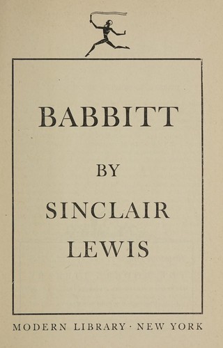 Sinclair Lewis: Babbitt (1922, Modern library)