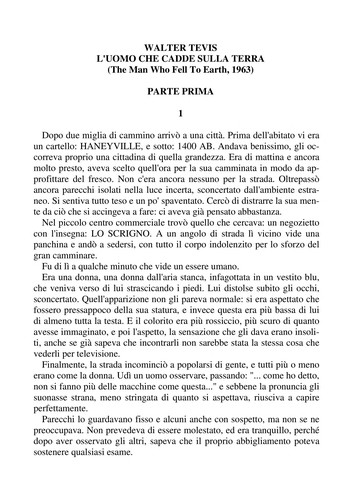 Walter Tevis: L'uomo che cadde sulla terra (Italian language, 1990, Arnoldo Mondadori Editore)