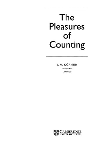 Thomas William Korner: The pleasures of counting