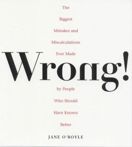 Jane O'Boyle: Wrong! (1999, Plume)