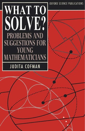 Judita Cofman: What to solve? (1990, Clarendon Press, Oxford University Press)