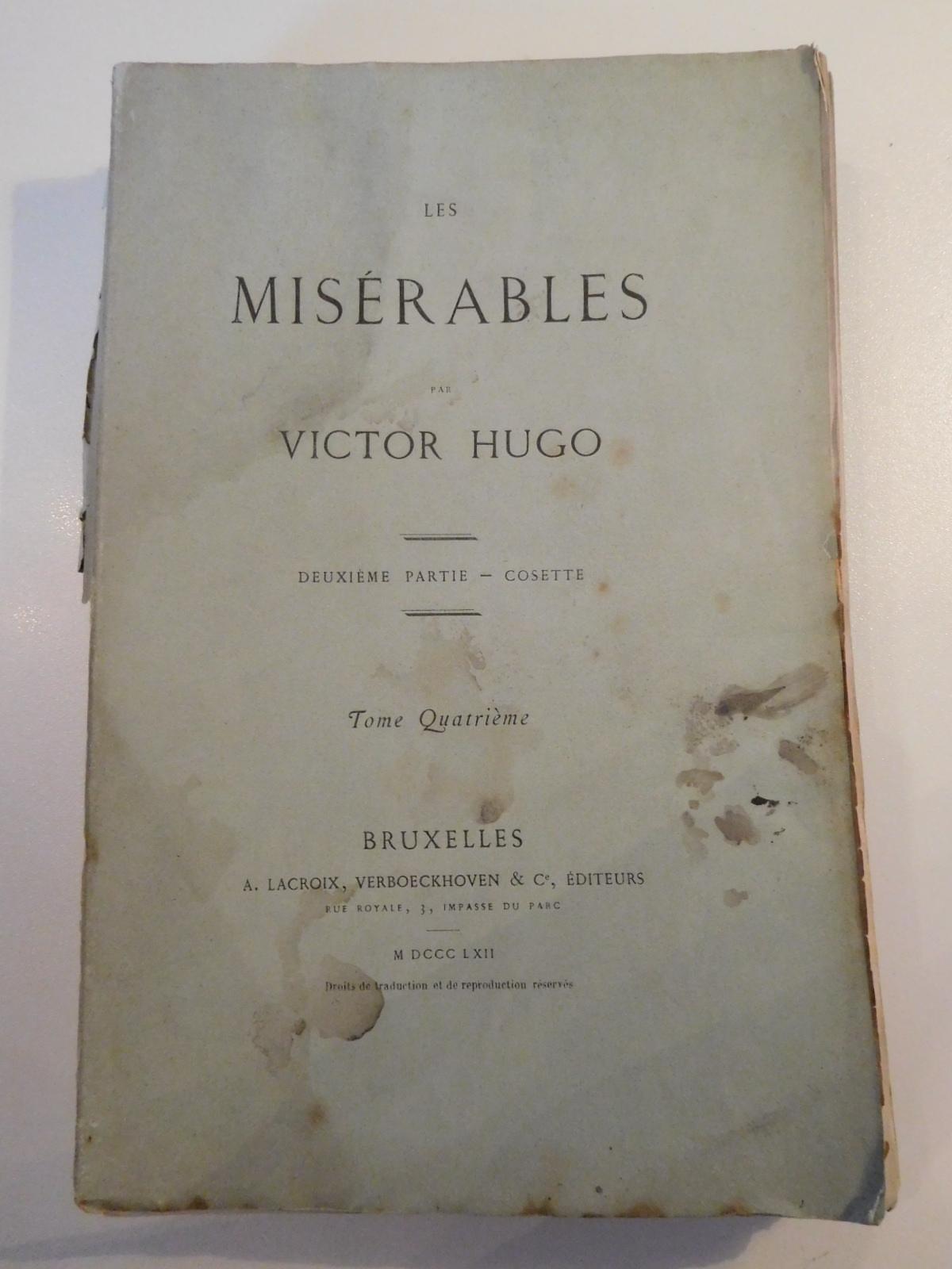 Victor Hugo: Les Misérables. Deuxième partie - Cosette - Tome quatrième (French language, 1862)