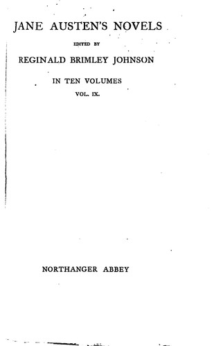 Jane Austen: The Novels of Jane Austen in Ten Volumes (1895, J. M. Dent and Company)