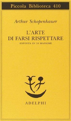 Arthur Schopenhauer: L'arte di farsi rispettare esposta in 14 massime ovvero Trattato sull'onore (Italian language, 1998)