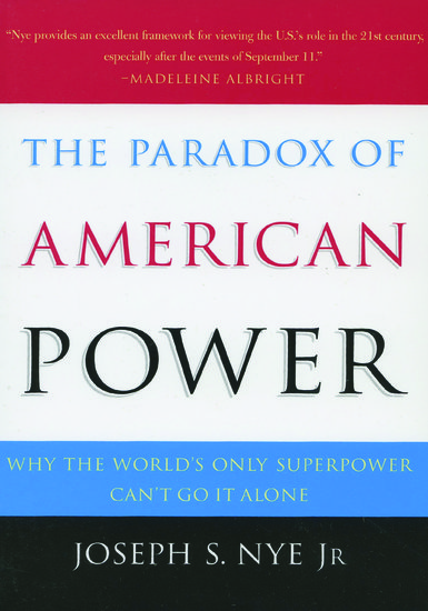 Joseph Nye: Paradox of American Power (2002, Oxford University Press)