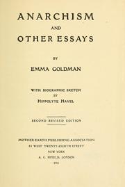 Emma Goldman: Anarchism and other essays (1911, Mother Earth Publishing Association)