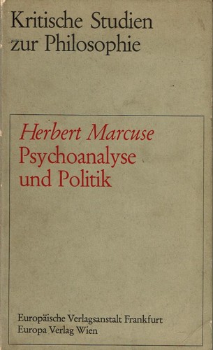 Herbert Marcuse: Psychoanalyse und Politik (Paperback, German language, 1968, Europäische Verlagsanstalt, Europa Verlag)