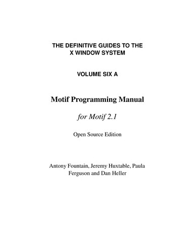 Dan Heller: Motif Programming Manual (1994, O’Reilly & Associates)