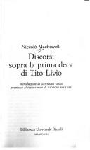 Niccolò Machiavelli: Discorsi sopra la prima deca di Tito Livio (Italian language, 1996, Biblioteca universale Rizzoli)