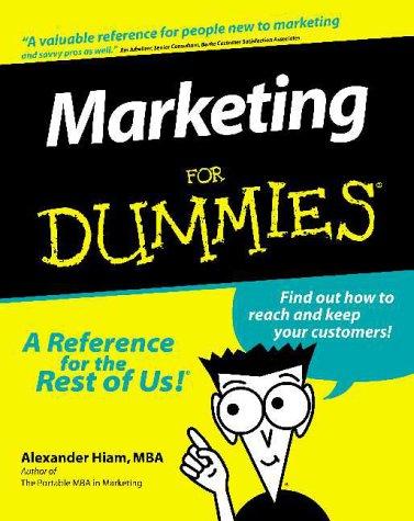 Alexander Hiam: Marketing for dummies (1997, IDG Books)
