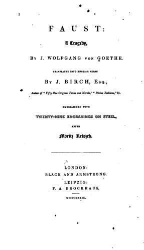 Johann Wolfgang von Goethe: Faust: A Tragedy (1839, Statens Bibliotek og Trykkeri for Blinde)