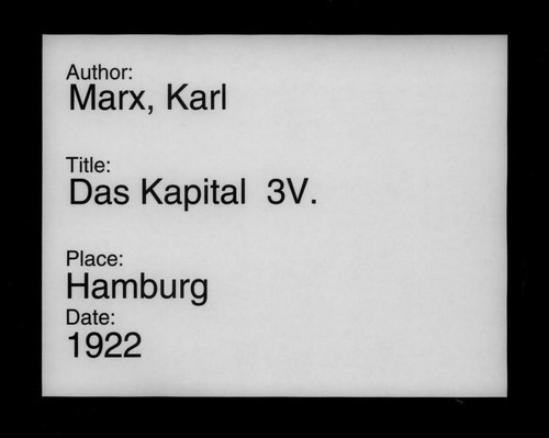 Marx, Marx Karl 1818-1883, Karl Marx: Das Kapital (German language, 1922, O. Meissner)