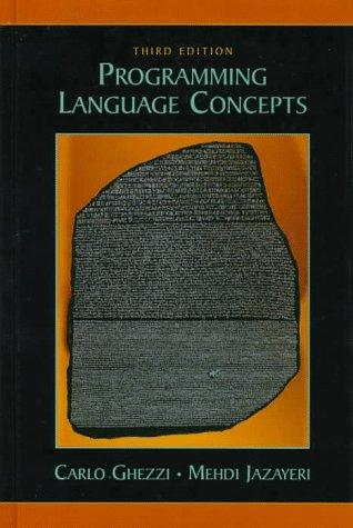 Carlo Ghezzi: Programming language concepts (1998, Wiley)