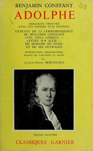 Benjamin Constant: Adolphe (French language, 1966, Garnier frères)