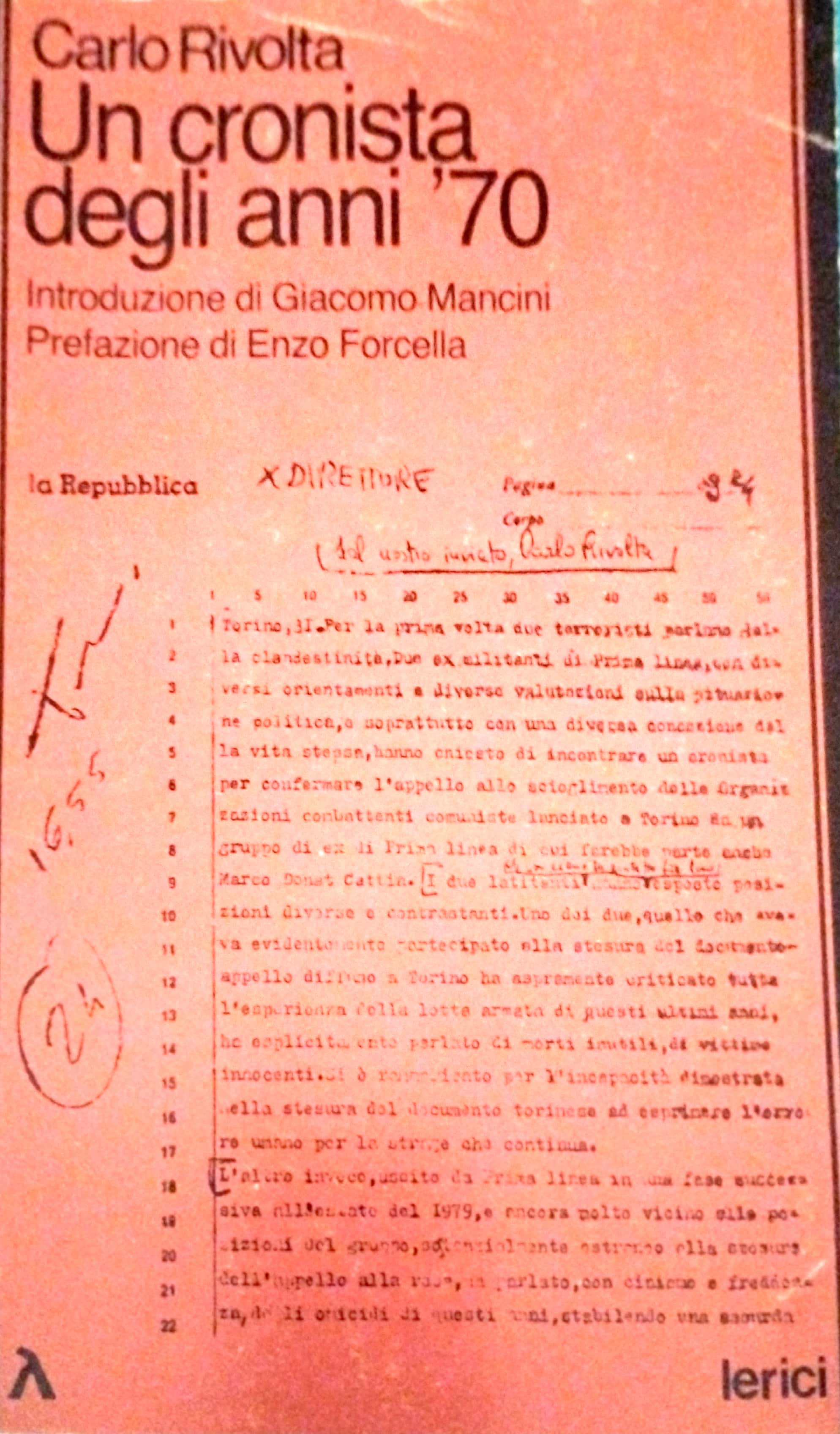 Carlo Rivolta: Un cronista degli anni 70 (Paperback, Italian language, 1983, Lerici)