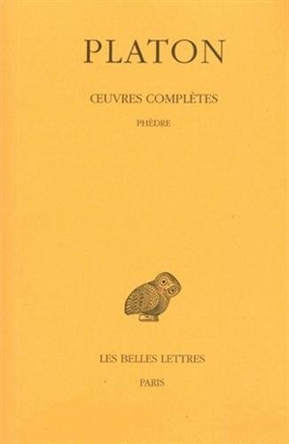 Plato: Phèdre (French language, 1985, Société d'Édition les belles lettres)