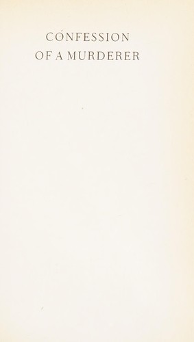 Joseph Roth: Confession of a murderer. (1985, Hogarth)