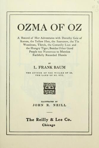 L. Frank Baum: Ozma of Oz (1907, Reilly & Lee)