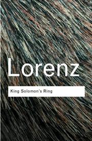 Konrad Lorenz: King Solomon's Ring (2002, Routledge)