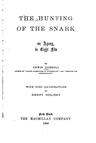 Henry Holiday, Lewis Carroll: The Hunting of the Snark: An Agony in Eight Fits (1898, Macmillan)