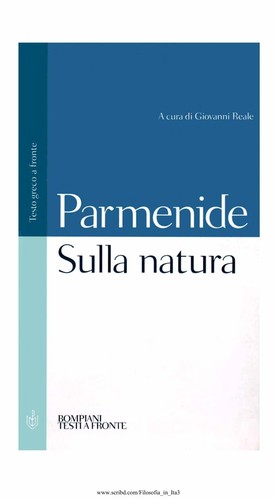 Parmenides: Sulla natura (Italian language, 2001, Bompiani)