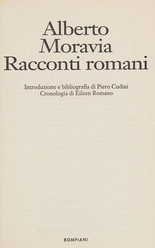 Alberto Moravia: Racconti Romani (Paperback, Italian language, 1997, Bompiani Italian)