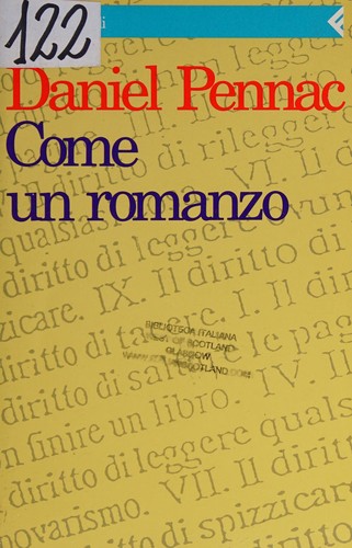Daniel Pennac: Come un romanzo (Italian language, 1993, Feltrinelli)