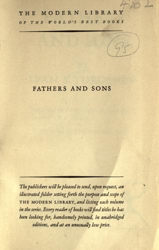 Ivan Sergeevich Turgenev: Fathers and sons (1917, Modern Library)