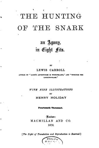 Henry Holiday, Lewis Carroll: The Hunting of the Snark: An Agony, in Eight Fits (1876, Macmillan and Co.)