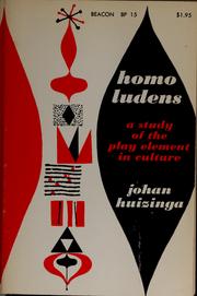 Johan Huizinga: Homo ludens (1955, Beacon Press)