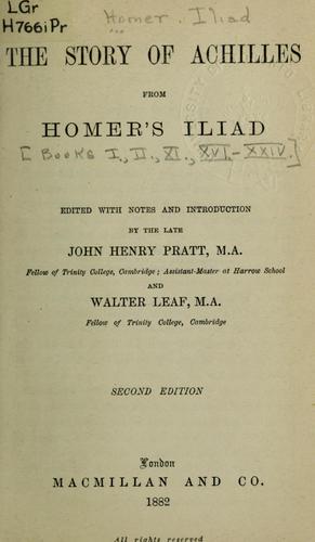 Homer: The story of Achilles from Homer's Iliad (Ancient Greek language, 1882, Macmillan)