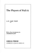 A. E. van Vogt: The Players of Null-A (1977, Gregg Press)