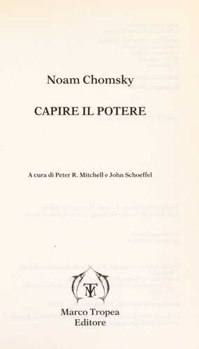 Noam Chomsky: Capire il potere (Paperback, 2002, marco tropea)