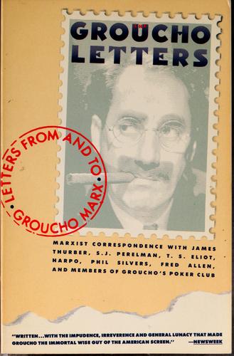 Groucho Marx: The Groucho letters (1987, Simon & Schuster)