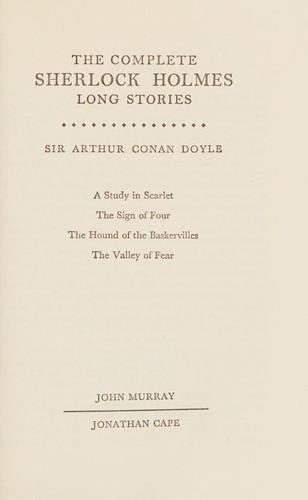 Arthur Conan Doyle: Sherlock Holmes (Hardcover, 1980, John Murray)