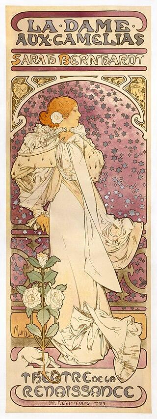 Alphonse Mucha's poster for a performance of the theatrical version, with Sarah Bernhardt (1896).